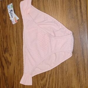 Malibu swimwear bikini bottoms, pink lace